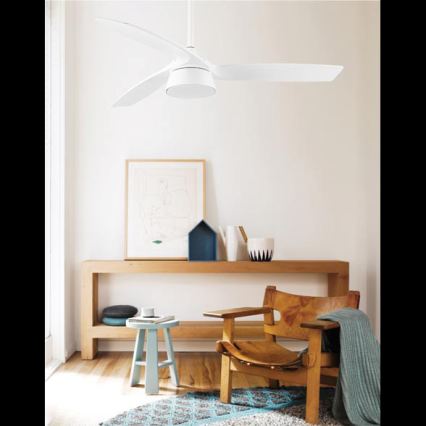 Lucci Air 513073 - Ventilator de tavan LED reglabil BRONX LED/18W/230V 3000/4000/6000K Ø 132 cm alb + telecomandă