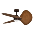 Lucci Air 51325649 - Ventilator de tavan LED dimabil SABLE 1xGX53/12W/230V 3000/4000/5000K Ø 91,5 cm maro + telecomandă