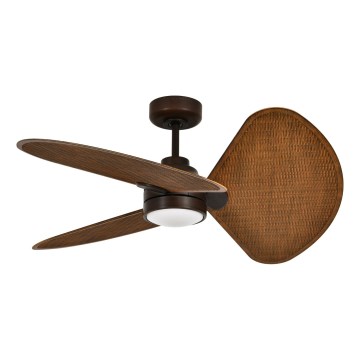 Lucci Air 51325649 - Ventilator de tavan LED dimabil SABLE 1xGX53/12W/230V 3000/4000/5000K Ø 91,5 cm maro + telecomandă