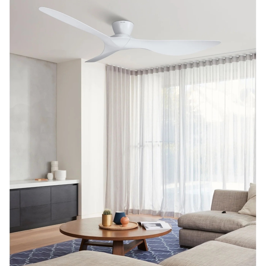 Lucci Air 514030 - Ventilator de tavan KOTARA Ø 137 cm alb + telecomandă