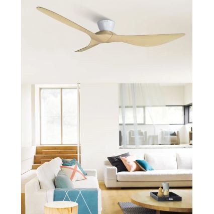 Lucci Air 514031 - Ventilator de tavan KOTARA diam. 137 cm bej/alb + telecomandă