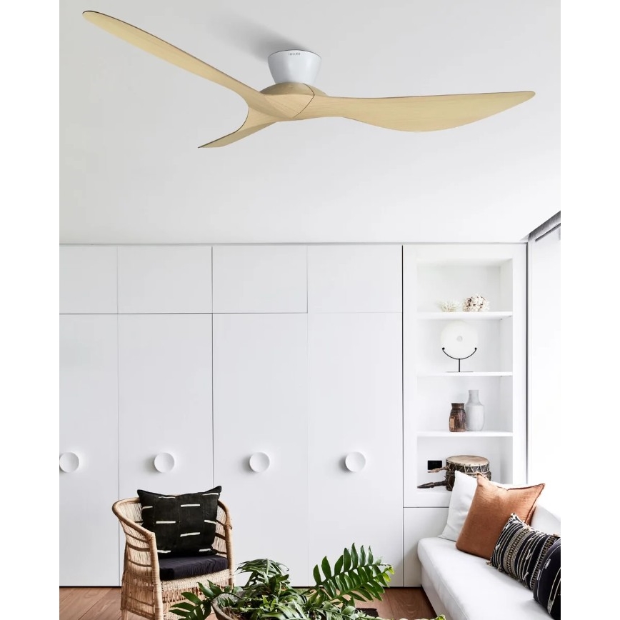 Lucci Air 514031 - Ventilator de tavan KOTARA diam. 137 cm bej/alb + telecomandă