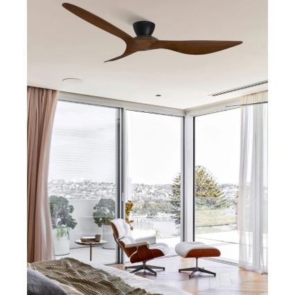 Lucci Air 514032 - Ventilator de tavan KOTARA Ø 137 cm maro/negru + telecomandă