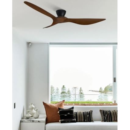 Lucci Air 514032 - Ventilator de tavan KOTARA Ø 137 cm maro/negru + telecomandă