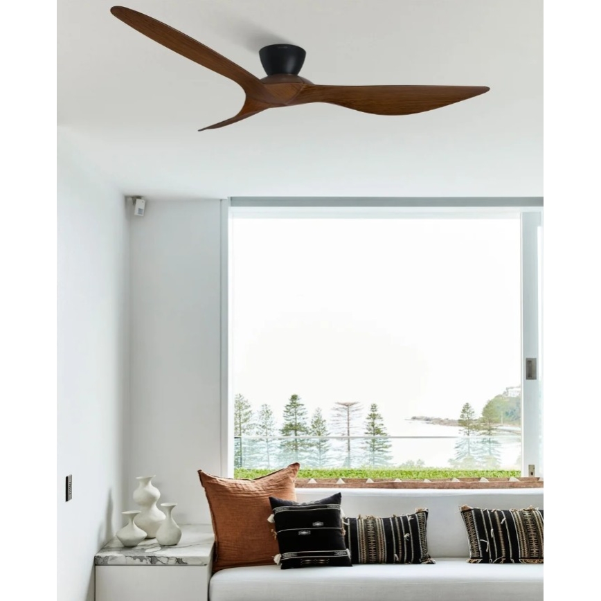 Lucci Air 514032 - Ventilator de tavan KOTARA Ø 137 cm maro/negru + telecomandă