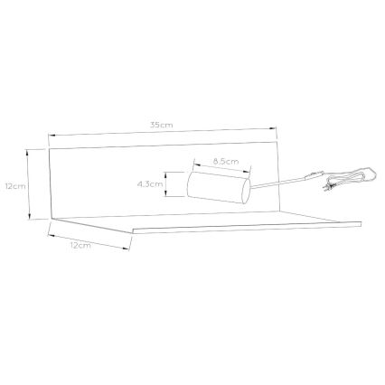 Lucide 06218/01/30 - Aplică perete SEBO 1xE27/40W/230V negru