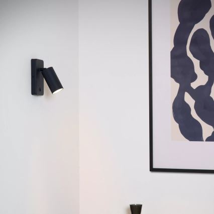 Lucide 09239/11/30 - Aplica spot de perete CLUBS 1xGU10/40W/230V negru