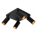 Lucide 09939/14/30 - Plafonieră cu spoturi CLUBS 4xGU10/40W/230V, neagră