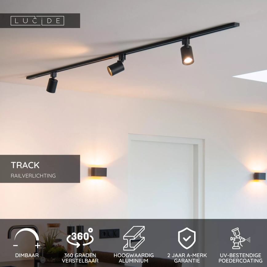 Lucide 09951/01/30 - Spot pentru sistem pe șină TRACK 1xGU10/MR16/50W/230V