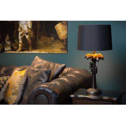 Lucide 10505/81/30 - Lampă de masă COCONUT 1xE27/60W/230V negru