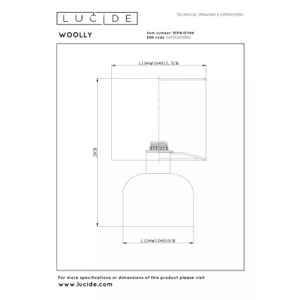 Lucide 10516/01/66 - Lampă de masă WOOLLY 1xE14/40W/230V, roz