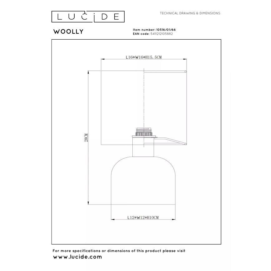 Lucide 10516/01/66 - Lampă de masă WOOLLY 1xE14/40W/230V, roz