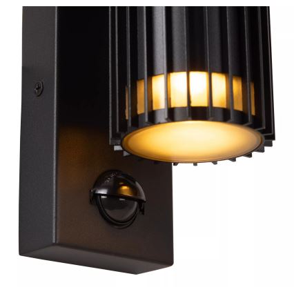 Lucide 11839/02/30 - Aplica de perete pentru exterior cu senzor TIMBALA 2xGU10/7W/230V IP44