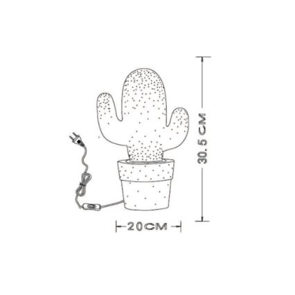 Lucide 13513/01/33 - Lampa de masa CACTUS 1xE14/40W/230V verde