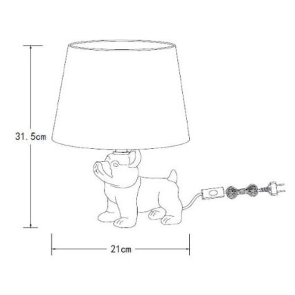 Lucide 13533/81/30 - Lampă de masă WINSTON 1xE14/40W/230V negru