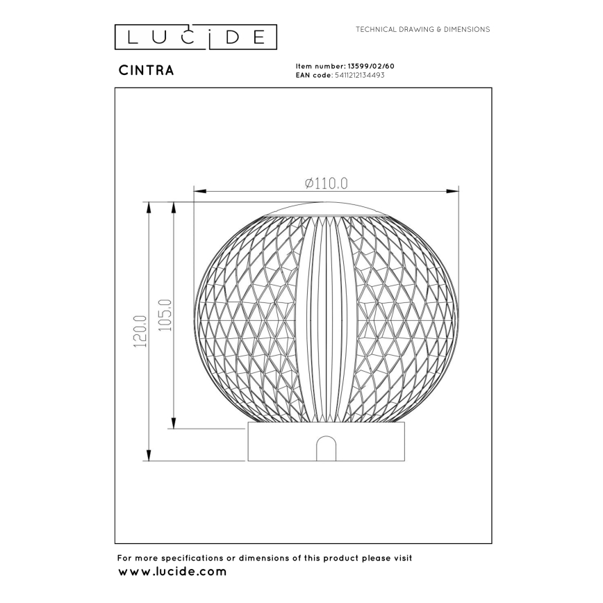 Lucide 13599/02/60 - Lampă de birou tactilă LED reglabilă, reîncărcabilă CINTRA LED/2W/3,7V 4000 mAh