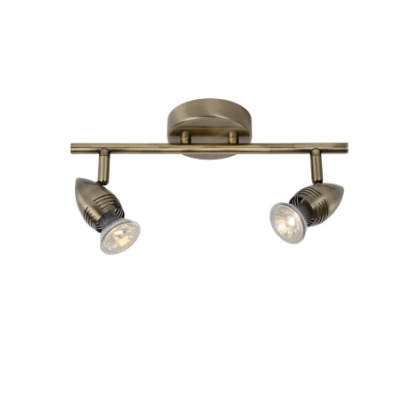 Lucide 13955/10/03 - Lampa spot LED CARO-LED 2xGU10/5W/230V bronz