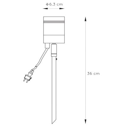 Lucide 14868/05/12 - Lampă exterior LED ARNE-LED 1xGU10/5W/230V crom mat