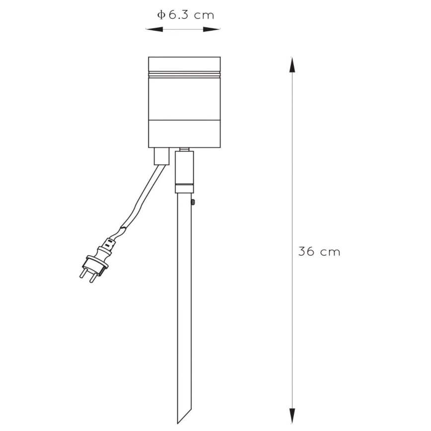 Lucide 14868/05/12 - Lampă exterior LED ARNE-LED 1xGU10/5W/230V crom mat