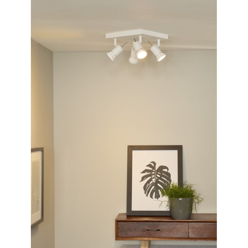 Lucide 17990/19/31 - Lampa spot LED TWINNY-LED 4xGU10/4,5W/230V alba 25cm