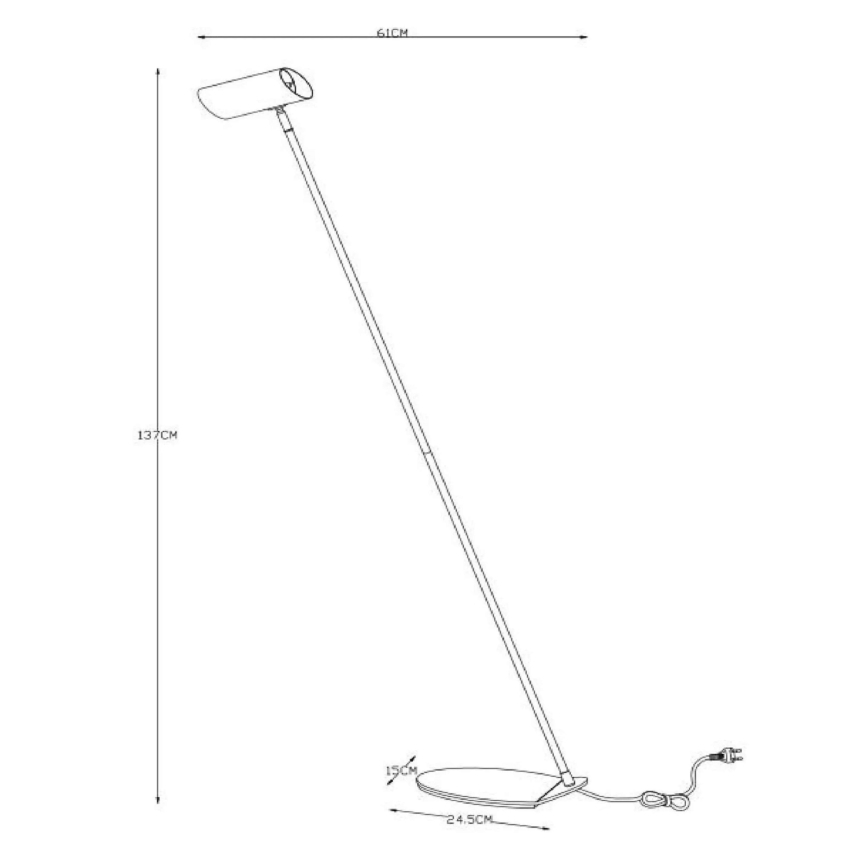 Lucide 19700/01/30 - Lampadar HESTER 1xGU10/7W/230V negru