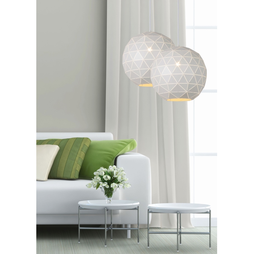 Lucide 21409/40/31 - Lampa suspendata OTONA 1xE27/60W/230V alba