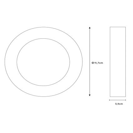 Lucide 28116/11/31 - LED Plafonieră dimmabilă BRICE LED/8W/230V IP44