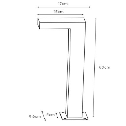 Lucide 28851/60/30 - Lampa exterior LED TEXAS LED/6W/230V IP54