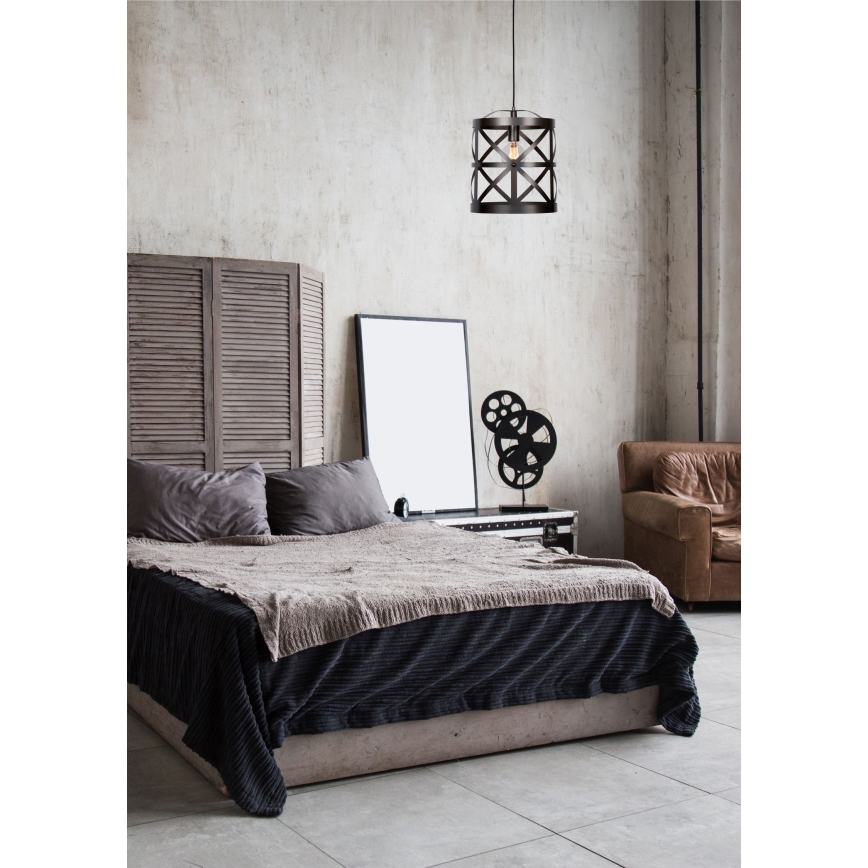 Lucide 31378/32/15 - Lampa suspendata CASTELLO 1xE27/60W/230V gri 32 cm