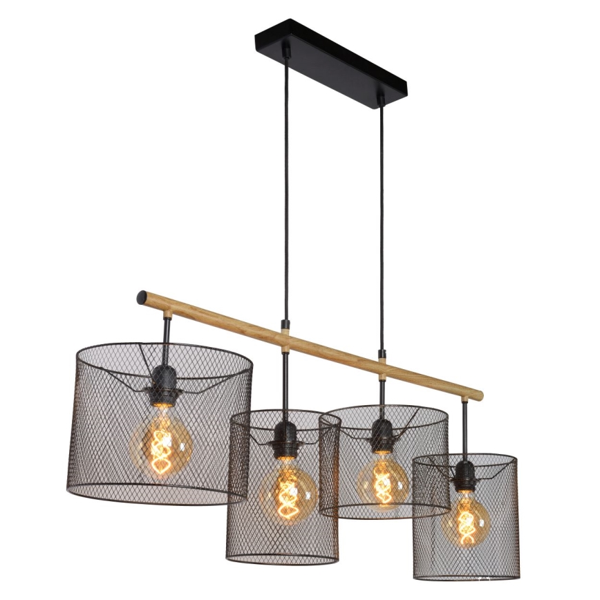 Lucide 45459/04/30 - Lustră pe tijă BASKETT 4xE27/60W/230V