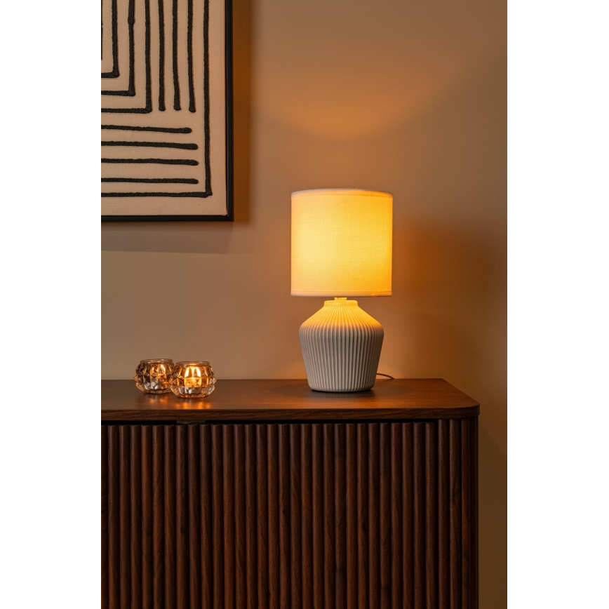 Lucide 47551/81/38 - Lampă de masă FILIZ 1xE14/40W/230V crem