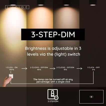 Lucide 53100/30/30 - Plafonieră LED reglabilă MARCIA LED/32W/230V 2700K 40x42 cm