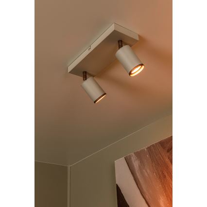 Lucide 53914/02/41 - Corp de iluminat tip spot REGINA 2xGU10/50W/230V bej