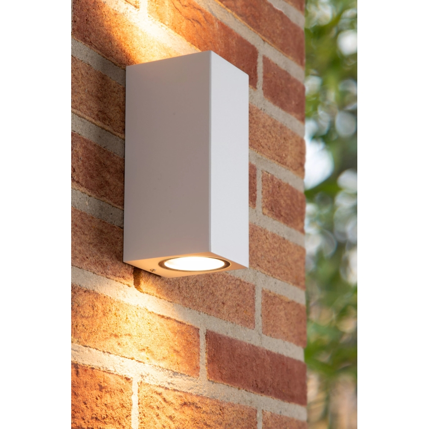 Lucide 69800/02/31 - Aplică de exterior ZARO 2xGU10/35W/230V IP44 alb