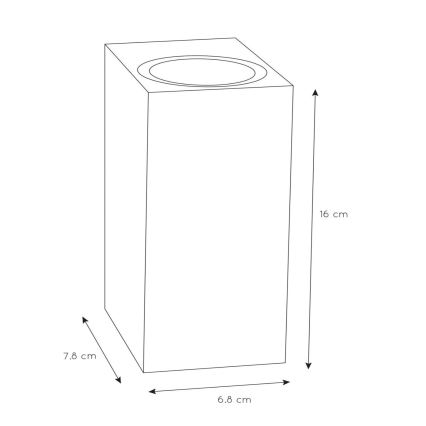 Lucide 69800/02/31 - Aplică de exterior ZARO 2xGU10/35W/230V IP44 alb
