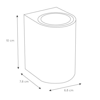 Lucide 69801/01/30 - Aplică de exterior ZARO 1xGU10/35W/230V IP44 negru