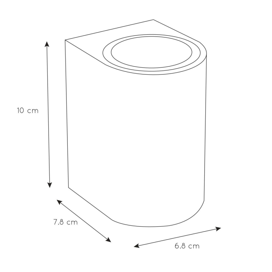 Lucide 69801/01/30 - Aplică de exterior ZARO 1xGU10/35W/230V IP44 negru