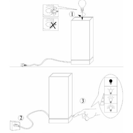 Lucide 71529/01/32 - Lampa de masa COLOUR-TOUCH 1xE14/40W/230V rosu