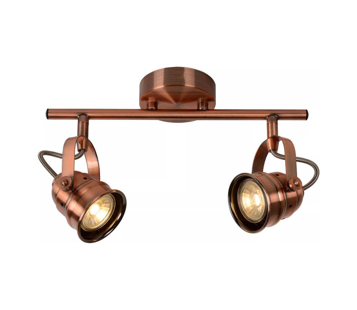 Lucide 77974/10/17 - Spot LED CIGAL 2xGU10/5W/230V de cupru