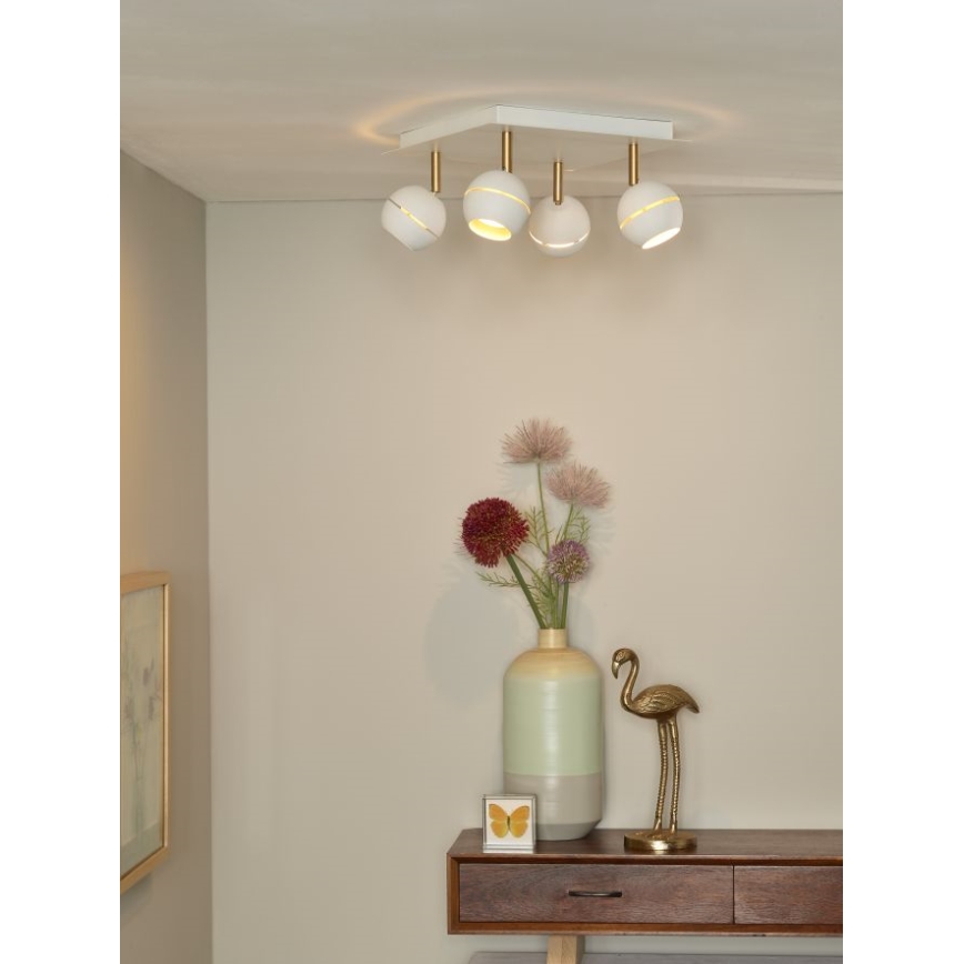 Lucide 77975/20/31 - LED lampa spot BINARI 4xLED/5W/230V alb