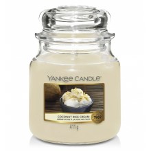 Lumânare parfumată COCONUT RICE CREAM medie 411g 65-75 de ore Yankee Candle
