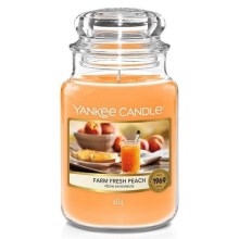 Lumânare parfumată FARM FRESH PEACH mare 623g 110-150 de ore Yankee Candle