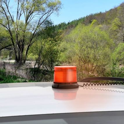 Lumină de avertizare LED cu magnet LED/20W/12-24V portocalie