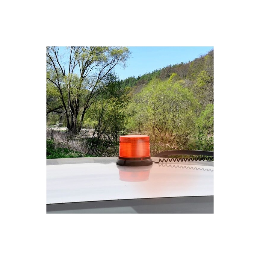 Lumină de avertizare LED cu magnet LED/20W/12-24V portocalie