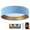 Lumină de plafon LED reglabilă SMART GALAXY LED/36W/230V diametru 55 cm 2700-6500K Wi-Fi Tuya albastru/auriu + telecomandă