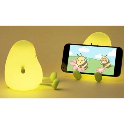 Lumină de veghe LED reîncărcabilă pentru copii, cu reglare a luminozității — 1 W / 5 V, 3000 K, 800 mAh, culoare mango