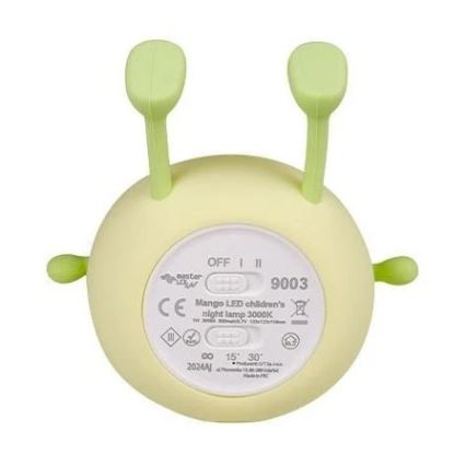 Lumină de veghe LED reîncărcabilă pentru copii, cu reglare a luminozității — 1 W / 5 V, 3000 K, 800 mAh, culoare mango