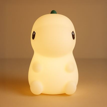 Lampă de veghe pentru copii DINO RGBW LED, reglabilă, reîncărcabilă, cu control tactil, 1W/5V, 1200 mAh