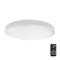 Lumină LED de tavan pentru baie cu senzor, cip SAMSUNG LED/18W/230V IP44 3000K, diametru 29 cm, albă + telecomandă