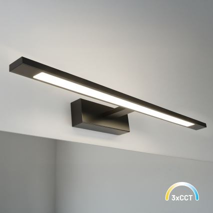 Aplica LED pentru oglindă de baie KLIMT LED/12W/230V 3000/4000/6000K 60 cm IP44 negru